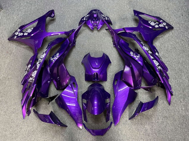 Purchase 2023-2024 Glossy Purple with White Cherry Blossoms BMW S1000RR Motorcycle Fairings UK