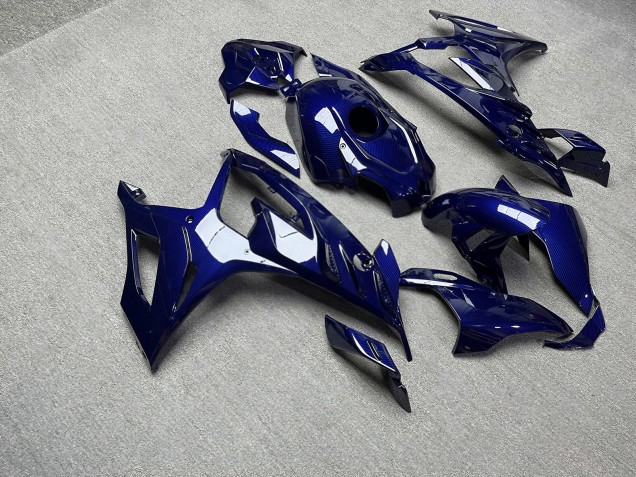 Purchase 2023-2024 Glossy Blue Carbon Fiber Style BMW S1000RR Motorcycle Fairings UK