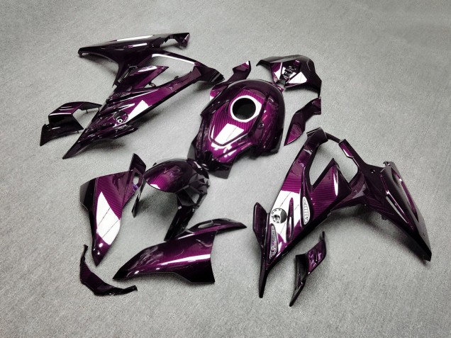 Purchase 2023-2024 Glossy Pink Carbon Fiber Style BMW S1000RR Motorcycle Fairings UK