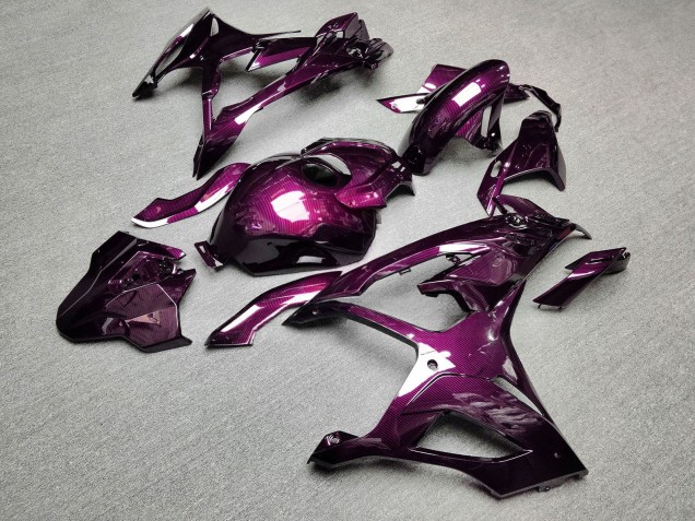 Purchase 2023-2024 Glossy Pink Carbon Fiber Style BMW S1000RR Motorcycle Fairings UK