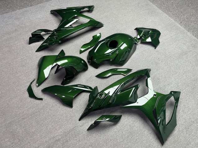 Purchase 2023-2024 Glossy Green Carbon Fiber Style BMW S1000RR Motorcycle Fairings UK