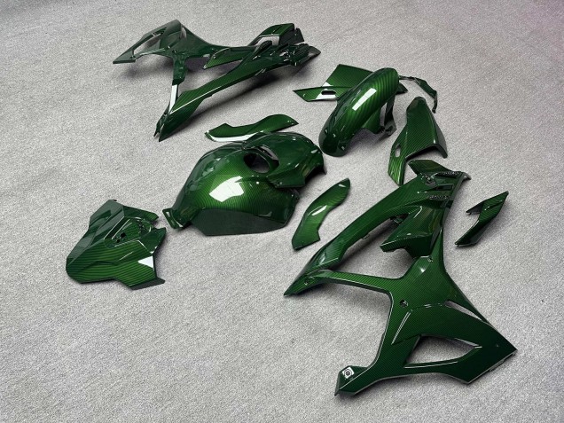 Purchase 2023-2024 Glossy Green Carbon Fiber Style BMW S1000RR Motorcycle Fairings UK