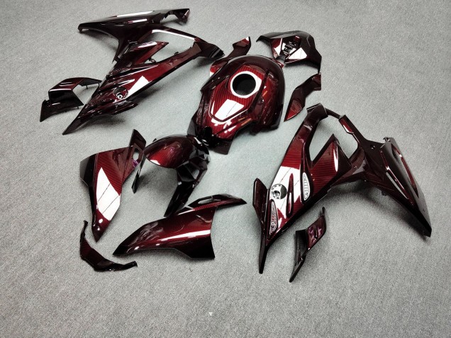 Purchase 2023-2024 Glossy Red Carbon Fiber Style BMW S1000RR Motorcycle Fairings UK