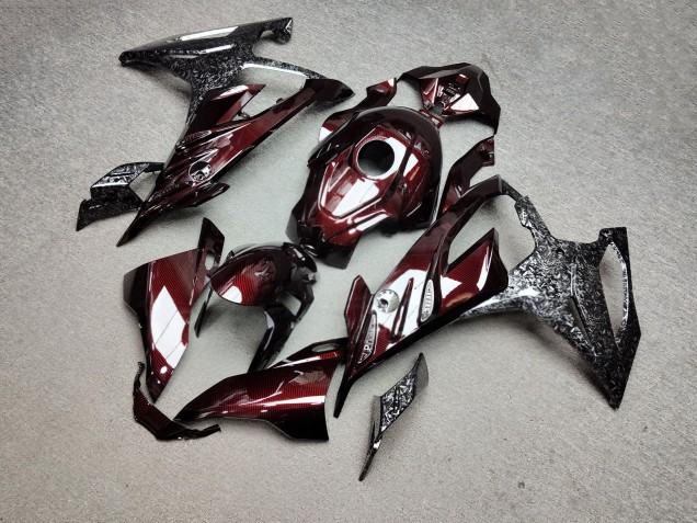 Purchase 2023-2024 Glossy Red Forged Carbon Fiber Style BMW S1000RR Motorcycle Fairings UK