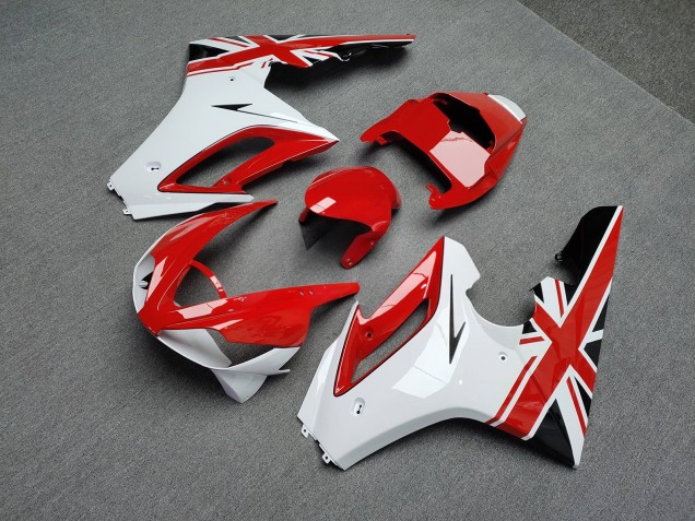 Purchase 2006-2008 Glossy Red & White with Black Triumph Daytona 675 Triple Motorcycle Fairings UK