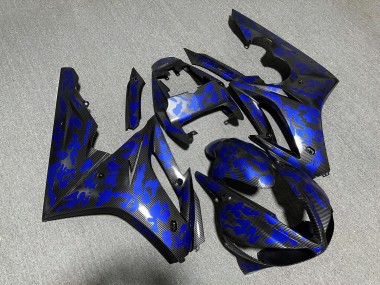 Purchase 2009-2012 Glossy Carbon Fiber Style with Blue Camo Triumph Daytona 675 Triple Motorcycle Fairings UK