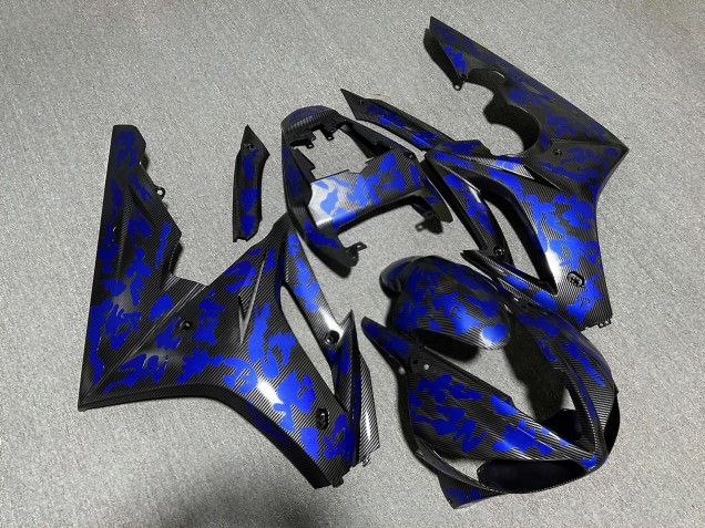 Purchase 2009-2012 Glossy Carbon Fiber Style with Blue Camo Triumph Daytona 675 Triple Motorcycle Fairings UK