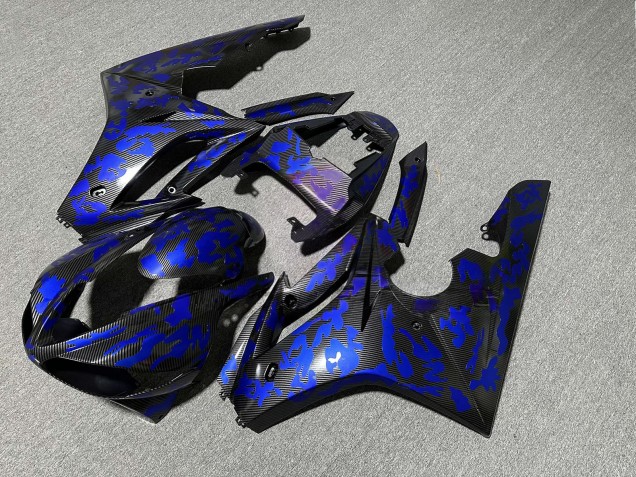Purchase 2009-2012 Glossy Carbon Fiber Style with Blue Camo Triumph Daytona 675 Triple Motorcycle Fairings UK