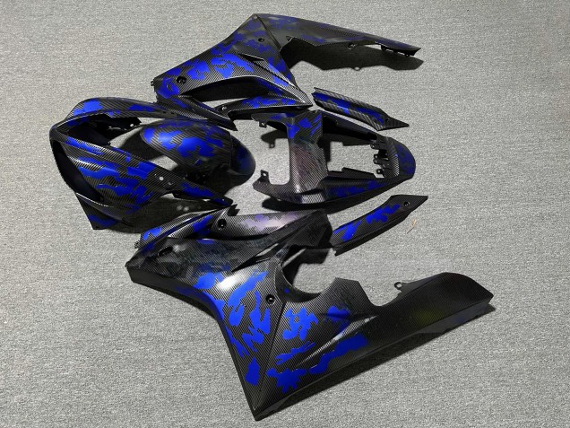 Purchase 2009-2012 Glossy Carbon Fiber Style with Blue Camo Triumph Daytona 675 Triple Motorcycle Fairings UK