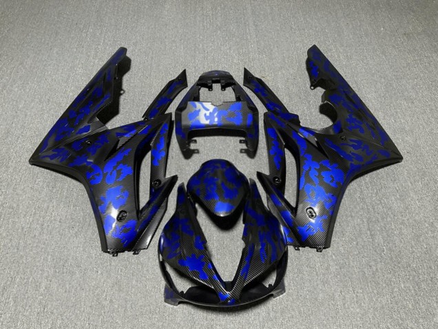 Purchase 2009-2012 Glossy Carbon Fiber Style with Blue Camo Triumph Daytona 675 Triple Motorcycle Fairings UK