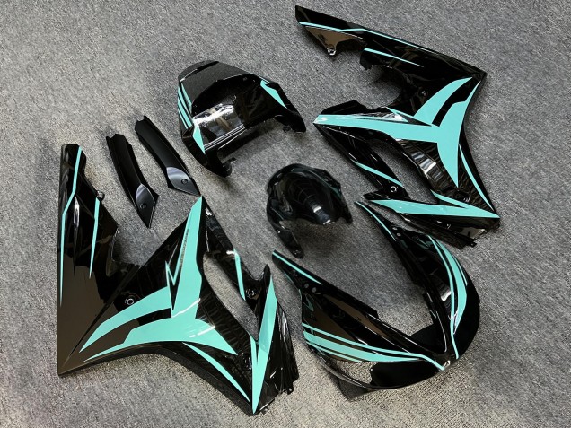 Purchase 2009-2012 Glossy Black Teal Triumph Daytona 675 Triple Motorcycle Fairings UK