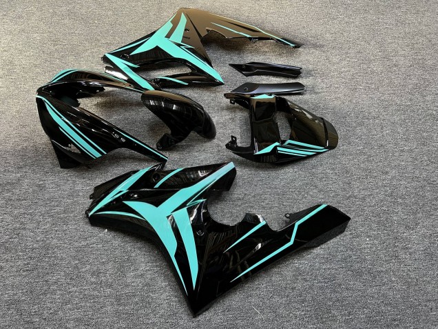 Purchase 2009-2012 Glossy Black Teal Triumph Daytona 675 Triple Motorcycle Fairings UK