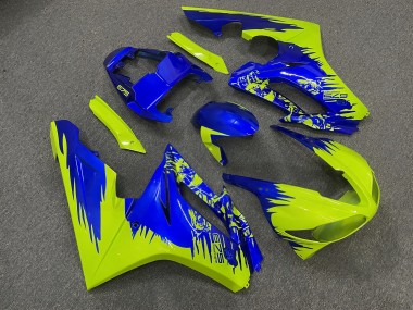 Purchase 2009-2012 Blue High Vis Yellow Triumph Daytona 675 Triple Motorcycle Fairings UK