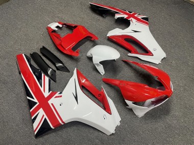 Purchase 2009-2012 Glossy Red White Triumph Daytona 675 Triple Motorcycle Fairings UK