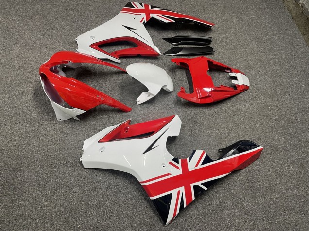 Purchase 2009-2012 Glossy Red White Triumph Daytona 675 Triple Motorcycle Fairings UK