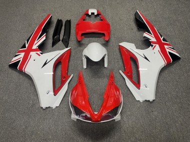 Purchase 2009-2012 Glossy Red White Triumph Daytona 675 Triple Motorcycle Fairings UK