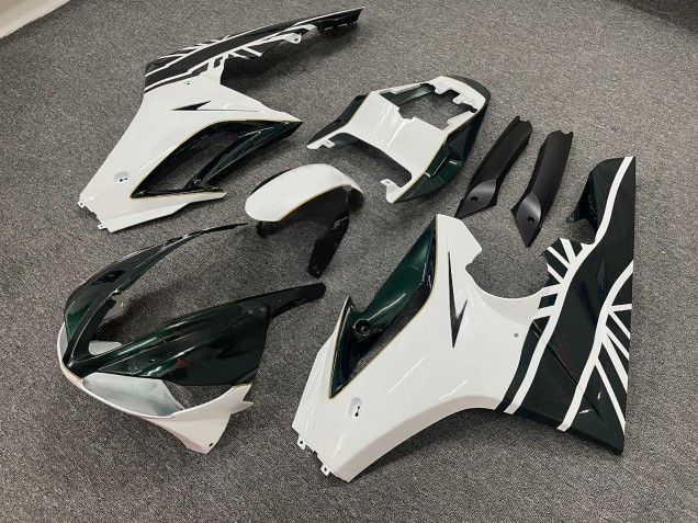 Purchase 2009-2012 Glossy White Green Triumph Daytona 675 Triple Motorcycle Fairings UK