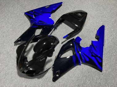 Purchase 1998-1999 Glossy Black Blue Flame Yamaha R1 Motorcycle Fairings UK