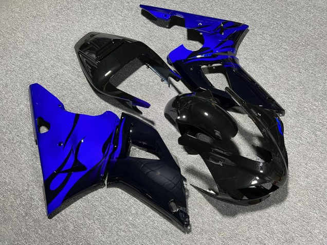 Purchase 1998-1999 Glossy Black Blue Flame Yamaha R1 Motorcycle Fairings UK