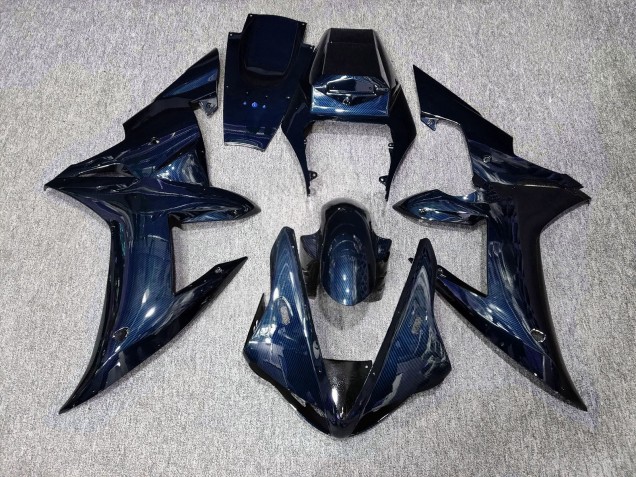 Purchase 2002-2003 Glossy Blue Carbon Fiber Style Yamaha R1 Motorcycle Fairings UK