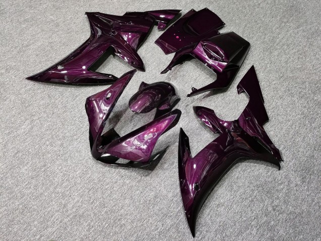 Purchase 2002-2003 Glossy Pink Carbon Fiber Style Yamaha R1 Motorcycle Fairings UK