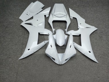 Purchase 2002-2003 Glossy White Carbon Fiber Style Yamaha R1 Motorcycle Fairings UK