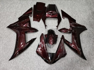 Purchase 2002-2003 Glossy Dark Red Carbon Fiber Style Yamaha R1 Motorcycle Fairings UK