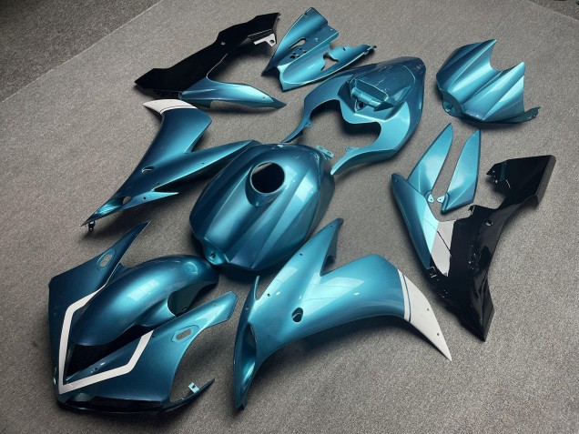 Purchase 2004-2006 Glossy Teal with Black & White Yamaha R1 Motorcycle Fairings UK