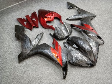Purchase 2004-2006 Glossy Forged Carbon Fiber Style with Red Yamaha R1 Motorcycle Fairings UK