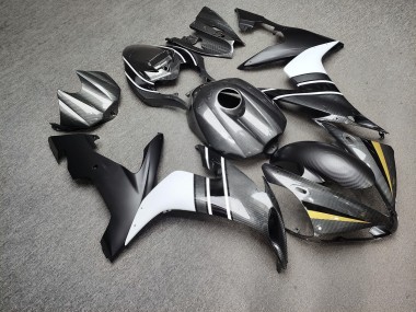Purchase 2004-2006 Glossy & Matte Carbon Fiber Style & Black with White Yamaha R1 Motorcycle Fairings UK