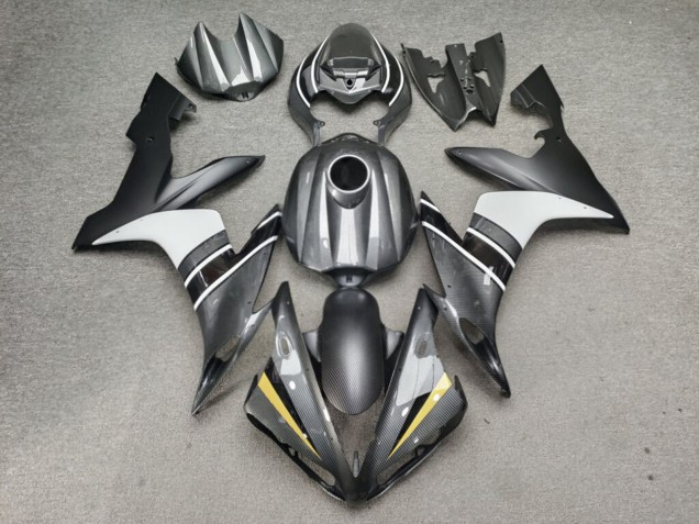 Purchase 2004-2006 Glossy & Matte Carbon Fiber Style & Black with White Yamaha R1 Motorcycle Fairings UK
