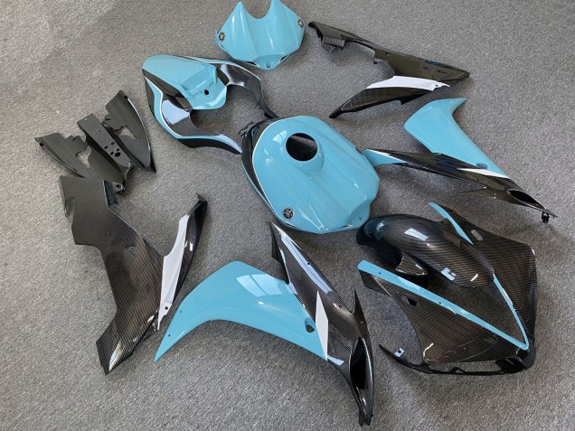 Purchase 2004-2006 Light Blue Carbon Style Yamaha R1 Motorcycle Fairings UK