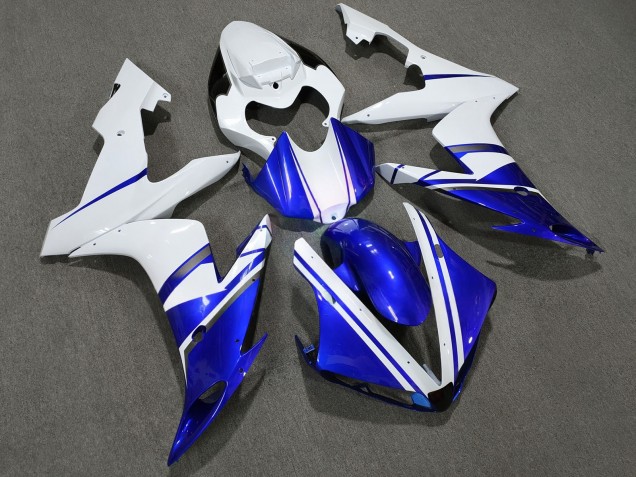 Purchase 2004-2006 Glossy White Blue Grey Yamaha R1 Motorcycle Fairings UK