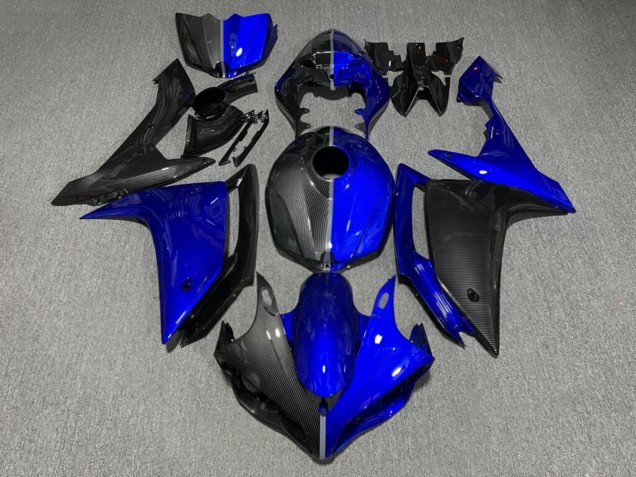 Purchase 2007-2008 Glossy Blue Carbon Fiber Blue Yamaha R1 Motorcycle Fairings UK