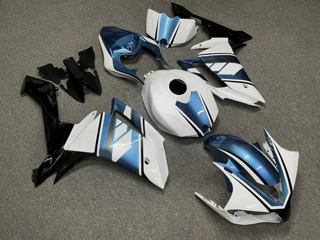 Purchase 2007-2008 Glossy White Light Blue Black Yamaha R1 Motorcycle Fairings UK