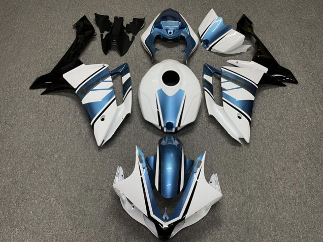 Purchase 2007-2008 Glossy White Light Blue Black Yamaha R1 Motorcycle Fairings UK