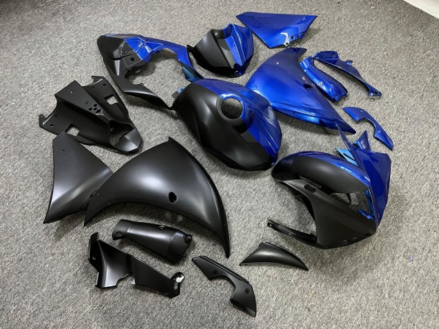 Purchase 2009-2011 Matte Black & Glossy Blue with Pink Cherry Blossom Split Yamaha R1 Motorcycle Fairings UK
