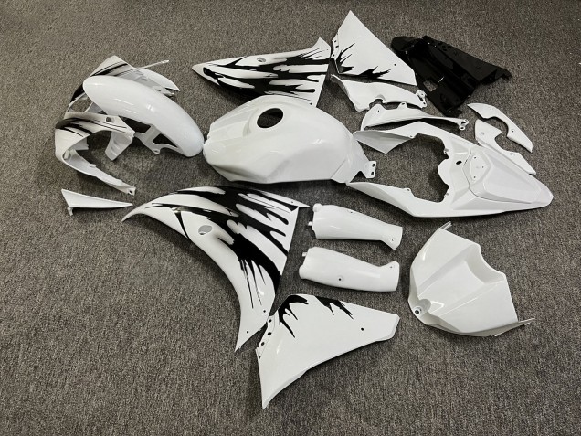 Purchase 2009-2011 Glossy White Black Splash Yamaha R1 Motorcycle Fairings UK