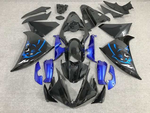 Purchase 2009-2011 Glossy Black Blue Panther Yamaha R1 Motorcycle Fairings UK