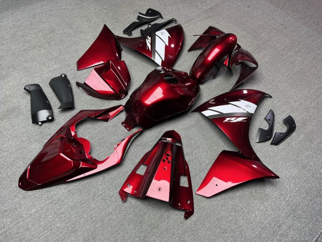 Purchase 2012-2014 Glossy Red White Yamaha R1 Motorcycle Fairings UK