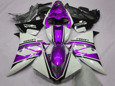 Purchase 2012-2014 Glossy White Purple Black Yamaha R1 Motorcycle Fairings UK