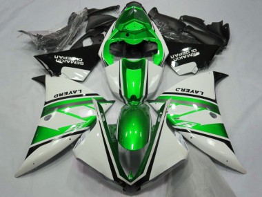 Purchase 2012-2014 Glossy White Green Black Yamaha R1 Motorcycle Fairings UK
