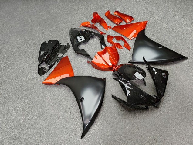 Purchase 2012-2014 Glossy Black Burnt Orange Matte Black Yamaha R1 Motorcycle Fairings UK