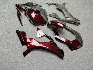 Purchase 2015-2019 Glossy Dark Red & Metallic Black Split Yamaha R1 Motorcycle Fairings UK