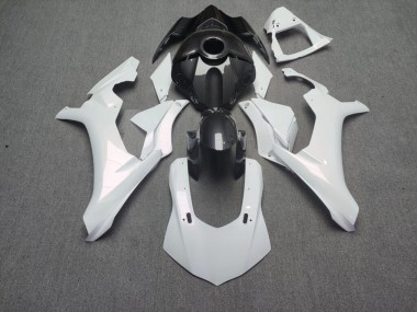 Purchase 2015-2019 Glossy White with Red Pearl Flakes with Carbon Fiber Style Yamaha R1 Motorcycle Fairings UK
