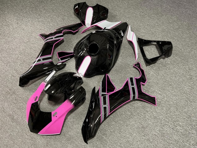 Purchase 2015-2019 Glossy Black Pink White Yamaha R1 Motorcycle Fairings UK