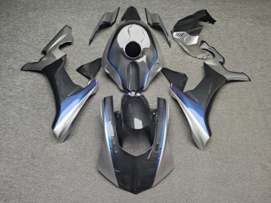 Purchase 2015-2019 Glossy Silver Carbon Fiber Blue Chameleon Yamaha R1 Motorcycle Fairings UK