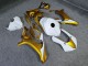 Purchase 2015-2019 Glossy Gold Carbon Fiber Style White Yamaha R1 Motorcycle Fairings UK