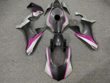Purchase 2015-2019 Carbon Fiber Style Nardo Grey Pink Yamaha R1 Motorcycle Fairings UK
