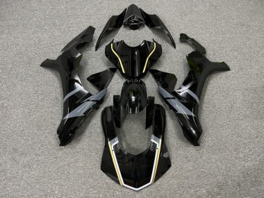 Purchase 2015-2019 Glossy Black Yellow Grey Accents Yamaha R1 Motorcycle Fairings UK